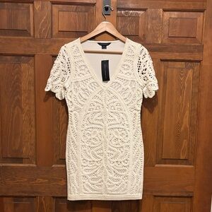 NWT French Connection White Crochet Mini Dress